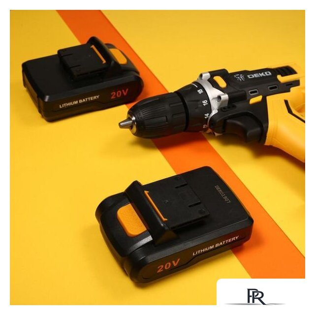Дрель-шуруповерт Deko DKCD20FU-Li SET 195 063-4135 (с 2-мя АКБ, кейс, набор оснастки) - Изображение №8 — Интернет-магазин ПроЗаказ