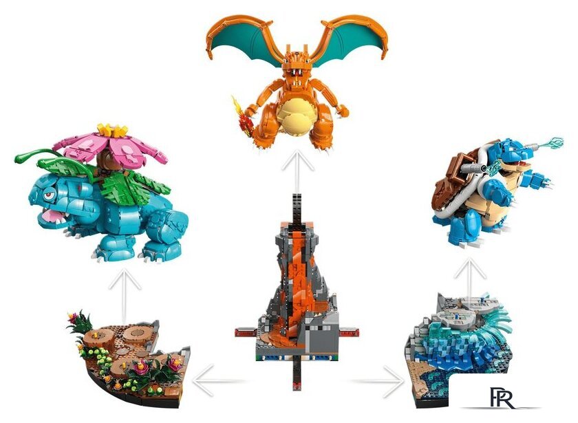 Конструктор LEGO Pokemon 72153 Венузавр, Чаризард и Бластойз - Изображение №9 — Интернет-магазин ПроЗаказ