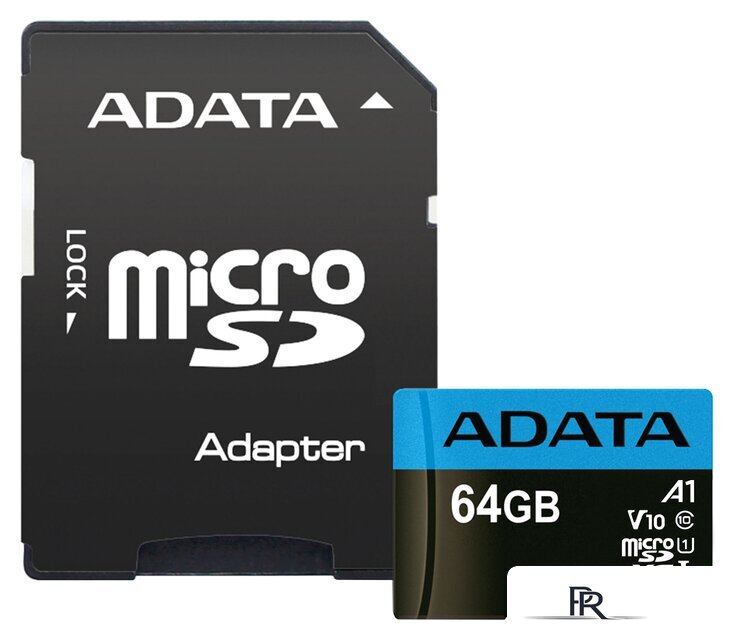 Карта памяти ADATA Premier AUSDX64GUICL10A1-RA1 microSDXC 64GB (с адаптером) - Изображение №1 — Интернет-магазин ПроЗаказ