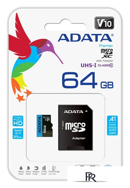Карта памяти ADATA Premier AUSDX64GUICL10A1-RA1 microSDXC 64GB (с адаптером) - Изображение №4 — Интернет-магазин ПроЗаказ