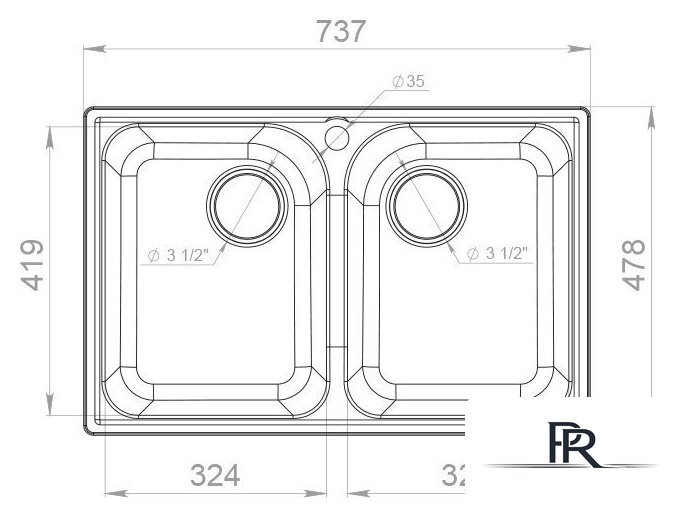 Кухонная мойка GranFest QUARZ Z-15 (терракот) - Изображение №2 — Интернет-магазин ПроЗаказ