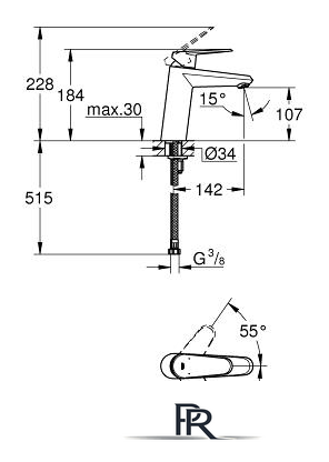 Смеситель Grohe Eurodisc Cosmopolitan [23449002] - Изображение №2 — Интернет-магазин ПроЗаказ
