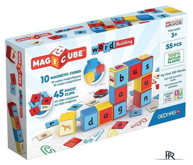 Развивающая игра Geomag Магнитные кубики собираем слова латинский алфавит GM258 - Изображение №1 — Интернет-магазин ПроЗаказ