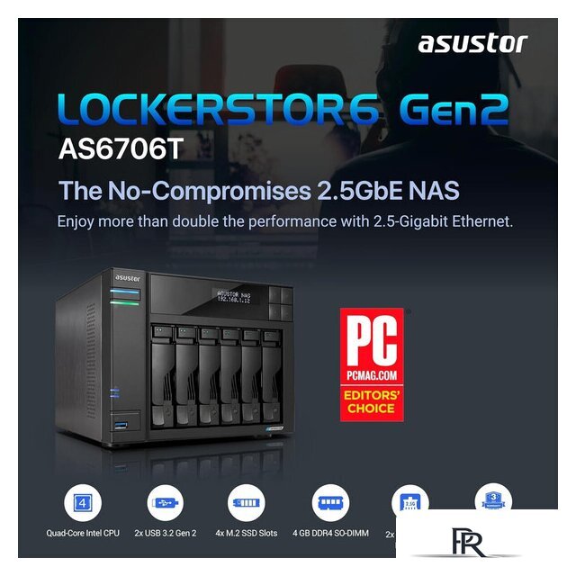 Сетевой накопитель ASUSTOR Lockerstor 6 Gen2 AS6706T - Изображение №2 — Интернет-магазин ПроЗаказ