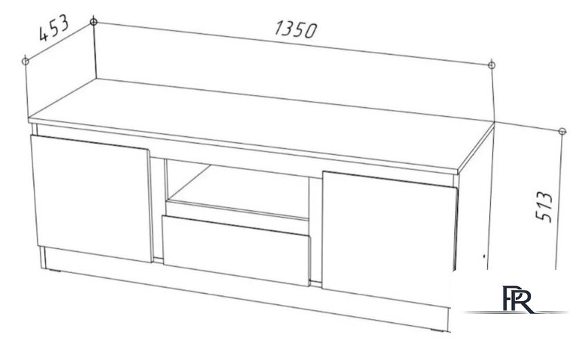 Тумба НК-Мебель Stern ТВ-135 (дуб сонома) - Изображение №3 — Интернет-магазин ПроЗаказ