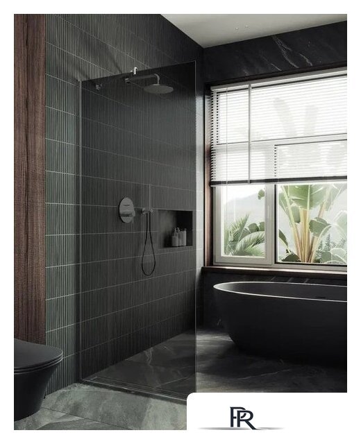 Душевая стенка MaybahGlass 195x79 MGD-698-5у (графитовое стекло/хром матовый) - Изображение №5 — Интернет-магазин ПроЗаказ