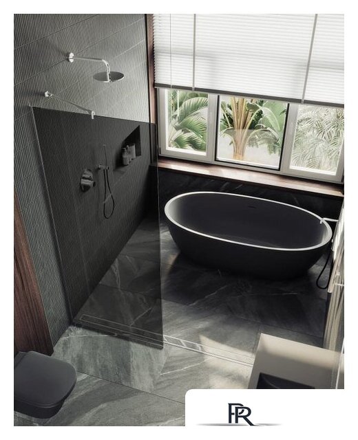 Душевая стенка MaybahGlass 195x79 MGD-698-5у (графитовое стекло/хром матовый) - Изображение №4 — Интернет-магазин ПроЗаказ