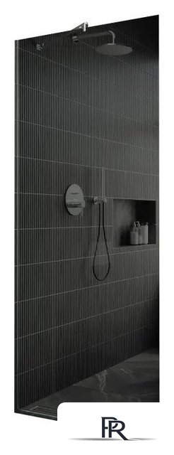 Душевая стенка MaybahGlass 195x79 MGD-698-5у (графитовое стекло/хром матовый) - Изображение №1 — Интернет-магазин ПроЗаказ