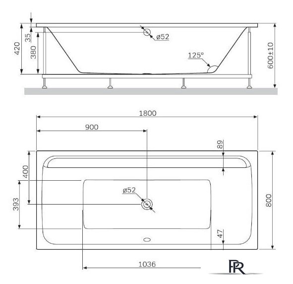 Ванна AM.PM Inspire 2.0 W52A-180-080W-A - Изображение №7 — Интернет-магазин ПроЗаказ