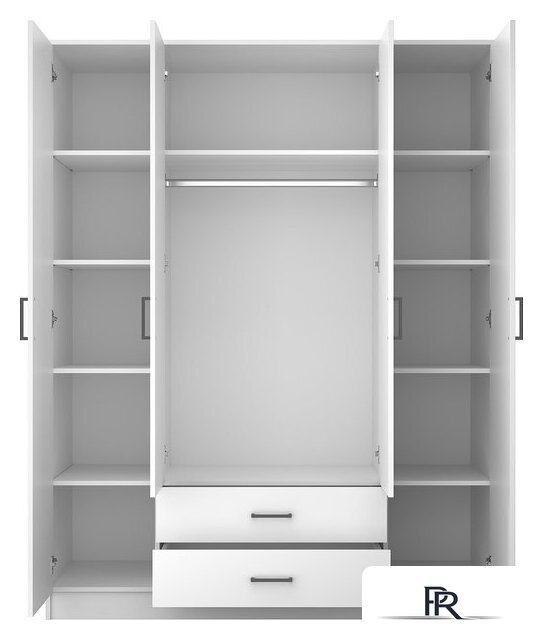 Шкаф распашной Mio Tesoro Хюгге 4D2S (белый) - Изображение №3 — Интернет-магазин ПроЗаказ