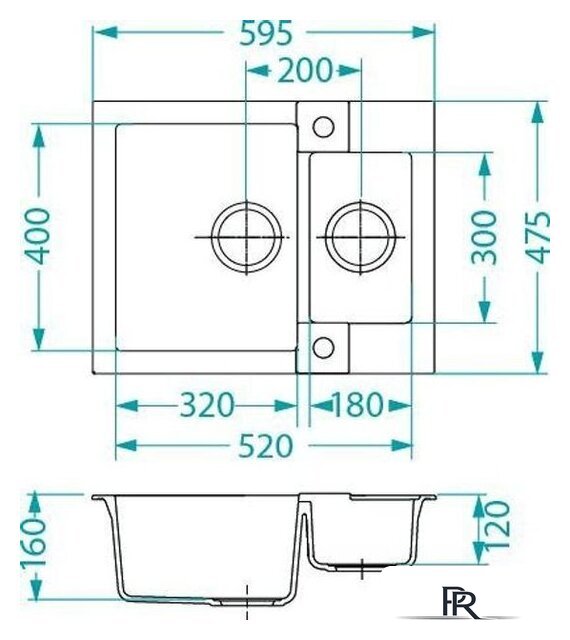 Кухонная мойка Alveus Rock 80 G05M 4218005 - Изображение №2 — Интернет-магазин ПроЗаказ
