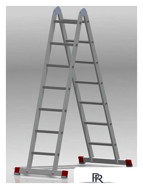 Лестница-трансформер Новая высота NV 331 шарнирная 2x7 ступеней - Изображение №3 — Интернет-магазин ПроЗаказ
