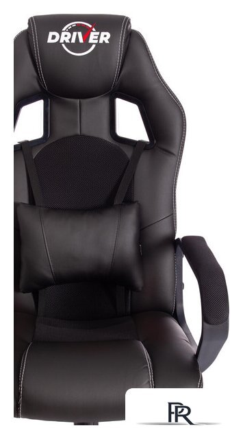 Игровое (геймерское) кресло TetChair Driver (иск. кожа/ткань, черный/черный) - Изображение №6 — Интернет-магазин ПроЗаказ