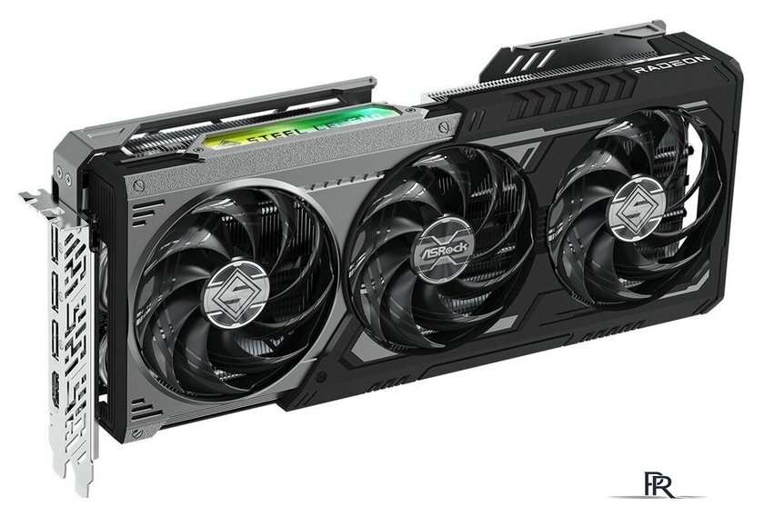 Видеокарта ASRock Radeon RX 9070 GRE Steel Legend Dark 12GB OC RX9070GRE SLD 12GO - Изображение №1 — Интернет-магазин ПроЗаказ