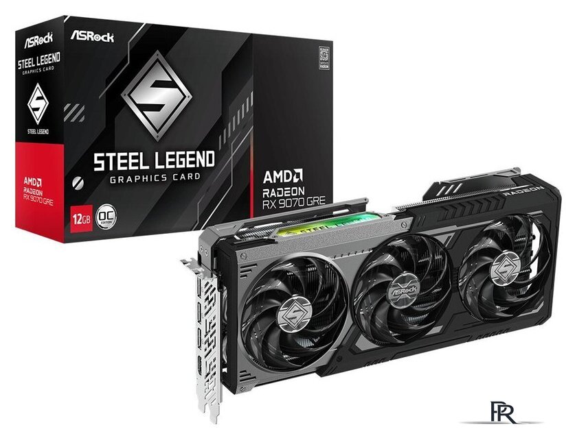 Видеокарта ASRock Radeon RX 9070 GRE Steel Legend Dark 12GB OC RX9070GRE SLD 12GO - Изображение №8 — Интернет-магазин ПроЗаказ