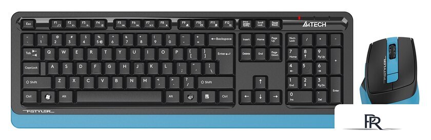 Офисный набор A4Tech Fstyler FG1035 (черный/синий) - Изображение №1 — Интернет-магазин ПроЗаказ