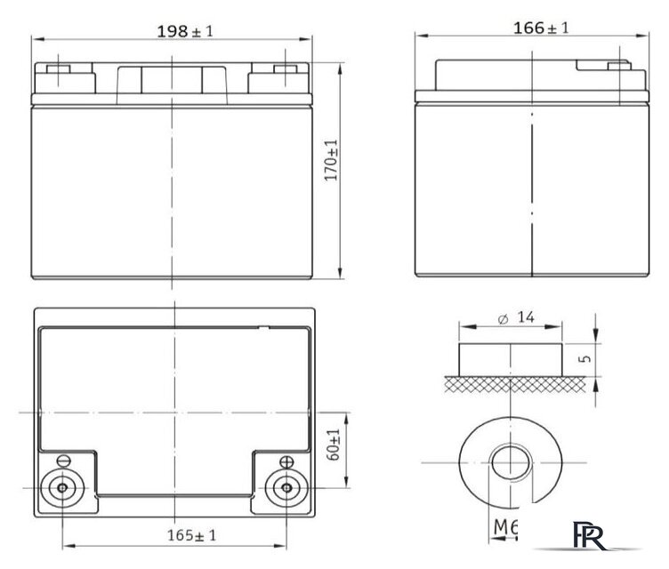 Аккумулятор для ИБП Delta HRL 12-211W (12В/45 А·ч) - Изображение №2 — Интернет-магазин ПроЗаказ