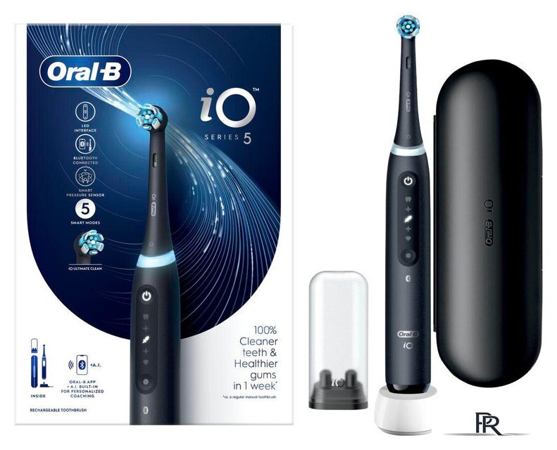 Электрическая зубная щетка Oral-B iO 5 IOG5.1A6.1DK (черный) - Изображение №1 — Интернет-магазин ПроЗаказ