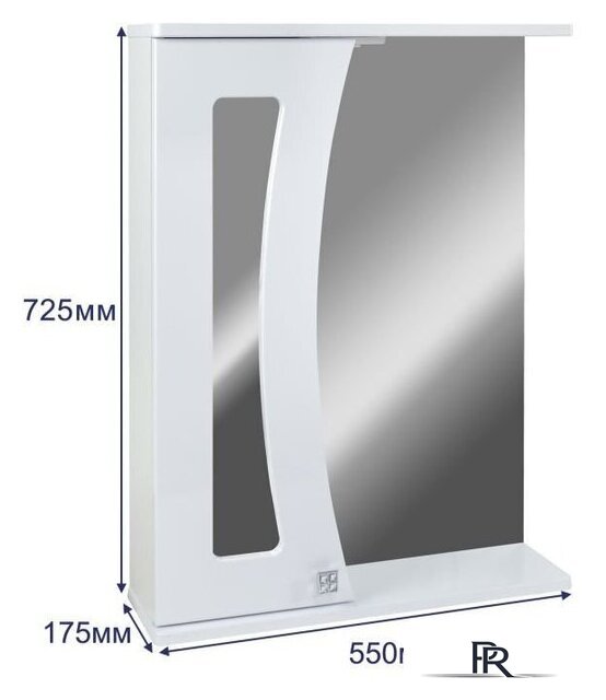  Doratiz Шкаф с зеркалом Селена 55 R 2711.114 (белый, с подсветкой) - Изображение №8 — Интернет-магазин ПроЗаказ