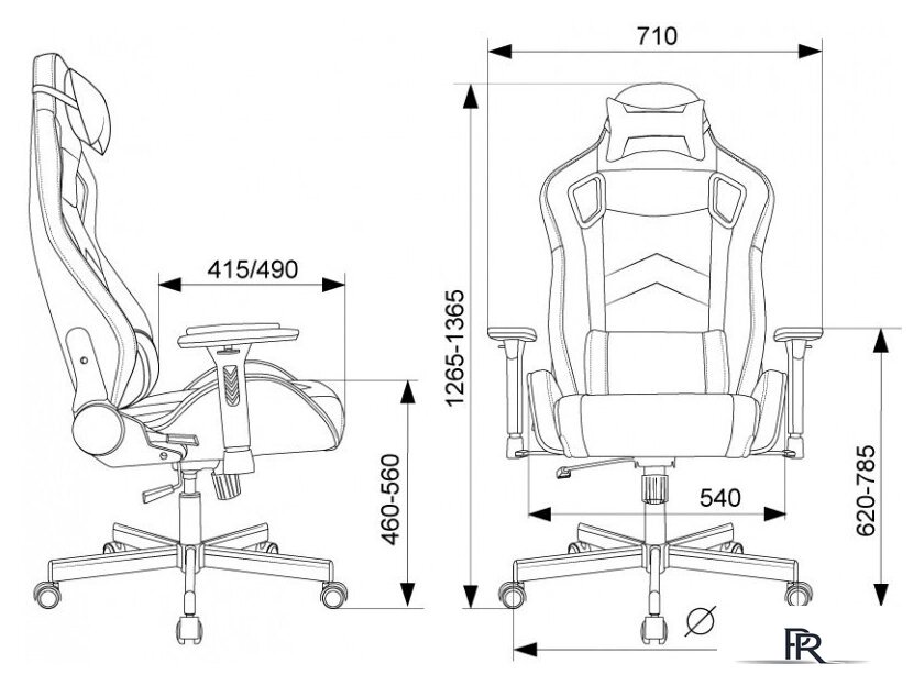 Игровое (геймерское) кресло Knight Gladiator (экокожа черный) - Изображение №3 — Интернет-магазин ПроЗаказ