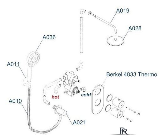 Душевая система  Wasserkraft A16028 - Изображение №9 — Интернет-магазин ПроЗаказ