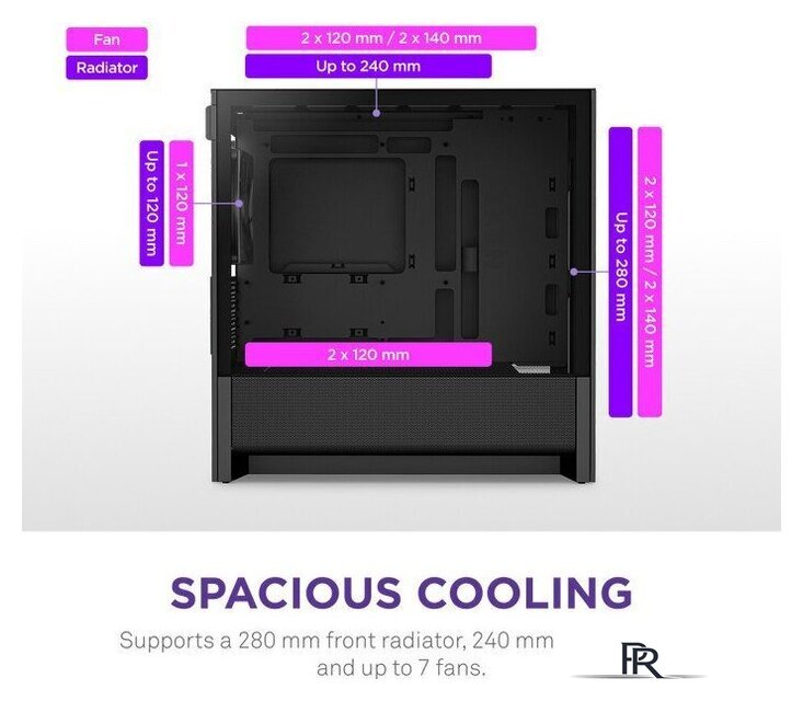 Корпус NZXT H3 Flow CC-H31FB-01 - Изображение №6 — Интернет-магазин ПроЗаказ