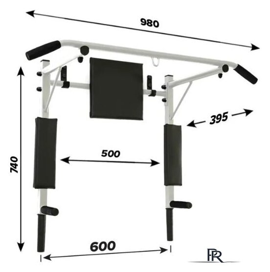 Турник Absolute Champion Aktiv Прогресс разборный АЧ 9966 (белый/черные ручки) - Изображение №2 — Интернет-магазин ПроЗаказ