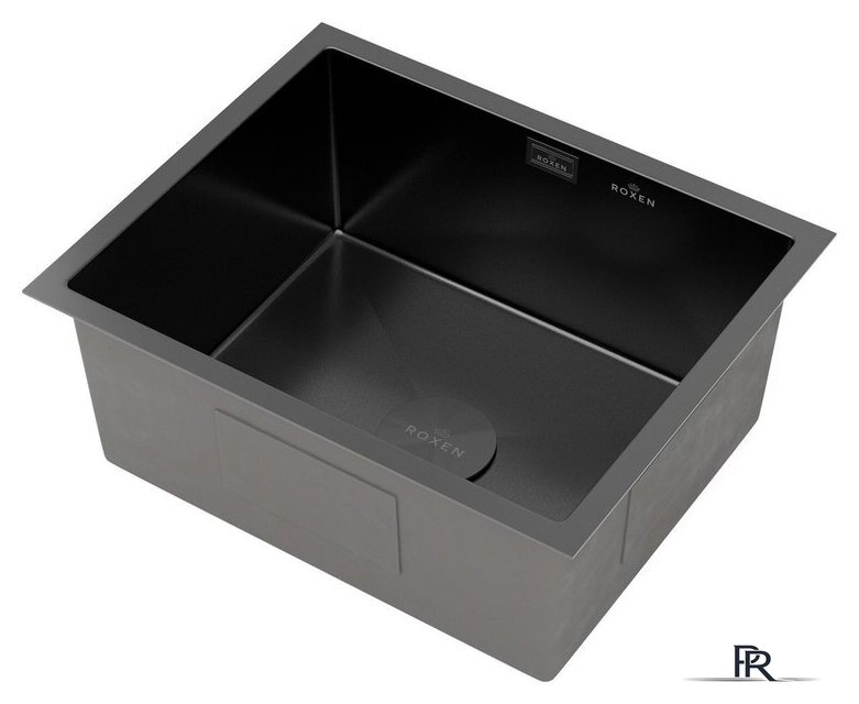 Кухонная мойка Roxen Uno 560210-54B-V графит/текстурная PVD покрытие (с ролл-матом и дозатором) - Изображение №10 — Интернет-магазин ПроЗаказ
