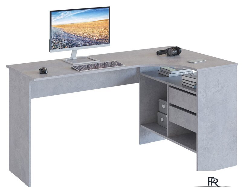 Стол Сокол СПм-25 (правый, бетон) - Изображение №1 — Интернет-магазин ПроЗаказ