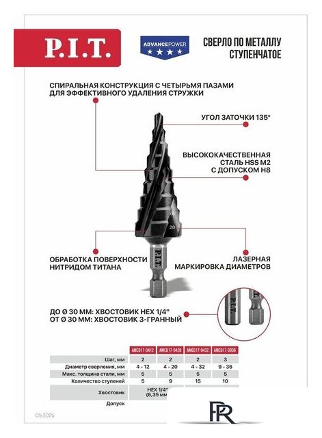 Сверло P.I.T. AMED17-0936 - Изображение №5 — Интернет-магазин ПроЗаказ