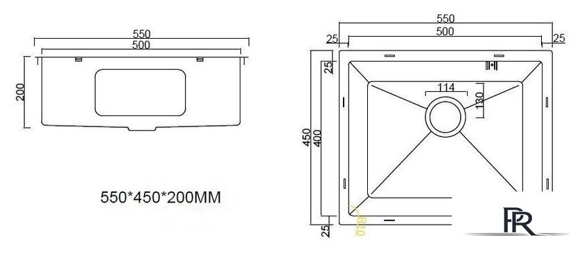 Кухонная мойка ARFEKA ECO AR 550*450 SATIN - Изображение №10 — Интернет-магазин ПроЗаказ