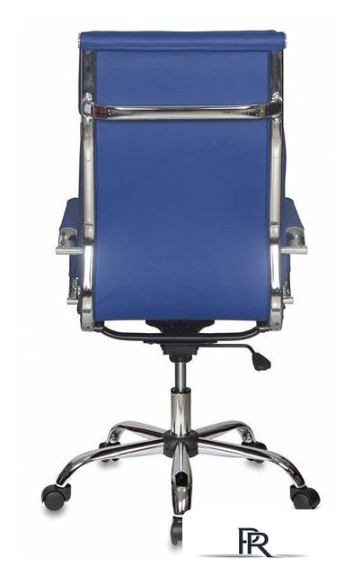 Офисное кресло Бюрократ CH-993 (искусственная кожа синий/хром) - Изображение №4 — Интернет-магазин ПроЗаказ