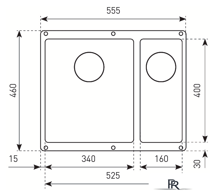Кухонная мойка Zigmund & Shtain Integra 500.2 (речной песок) - Изображение №2 — Интернет-магазин ПроЗаказ