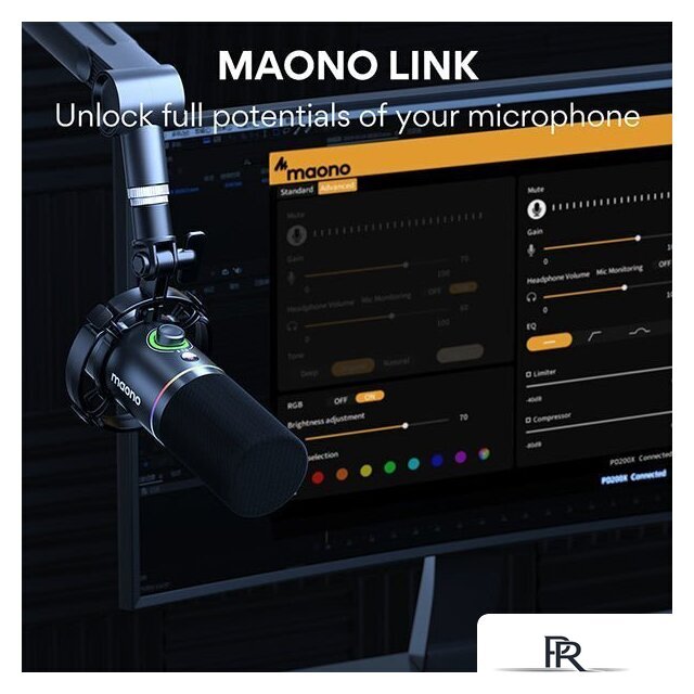 Проводной микрофон Maono PD200X (белый) - Изображение №7 — Интернет-магазин ПроЗаказ