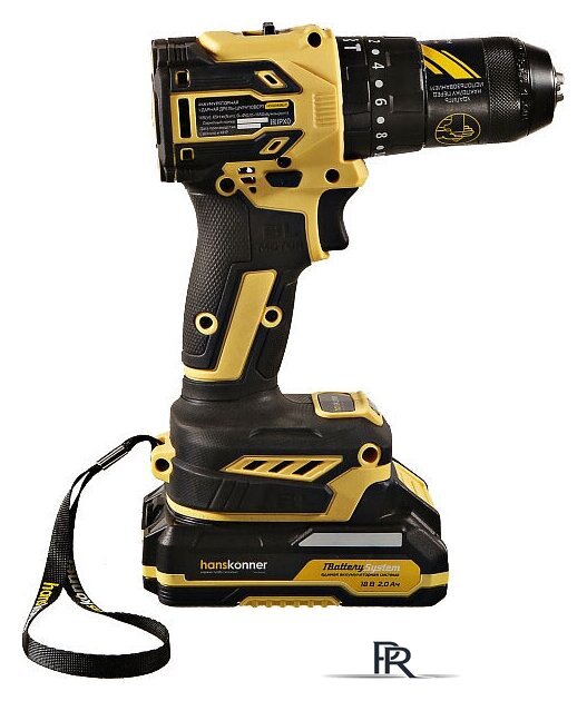 Ударная дрель-шуруповерт Hanskonner HCD2065BLIC (с 2-мя АКБ, кейс) - Изображение №3 — Интернет-магазин ПроЗаказ