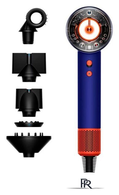 Фен Dyson HD16 Supersonic Nural Straight+Wavy (с переходником на евровилку, синие румяна/топаз) - Изображение №1 — Интернет-магазин ПроЗаказ