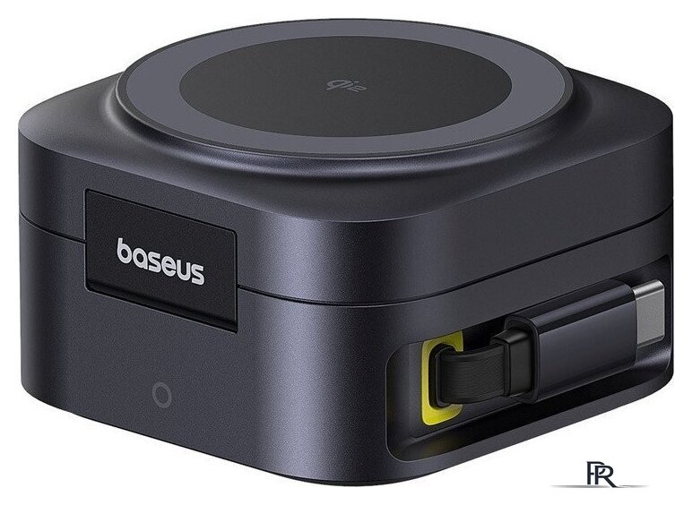 Сетевое зарядное Baseus PicoGo Series 2-in-1 Magnetic Wireless Charger Qi2 67W P10276800123-00 (черный) - Изображение №2 — Интернет-магазин ПроЗаказ