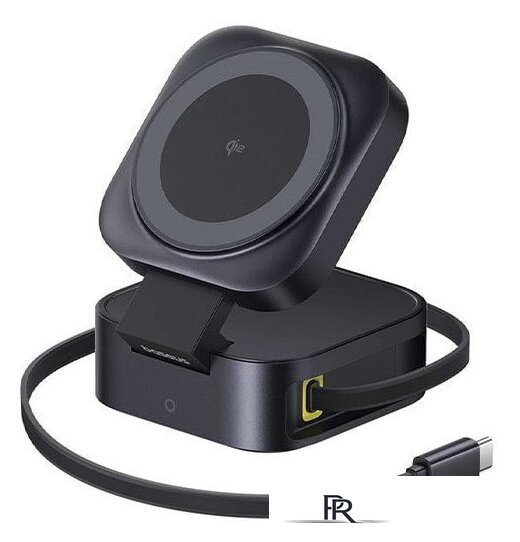 Сетевое зарядное Baseus PicoGo Series 2-in-1 Magnetic Wireless Charger Qi2 67W P10276800123-00 (черный) - Изображение №1 — Интернет-магазин ПроЗаказ