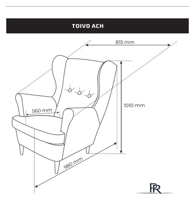 Интерьерное кресло Mio Tesoro Тойво (синий) - Изображение №2 — Интернет-магазин ПроЗаказ