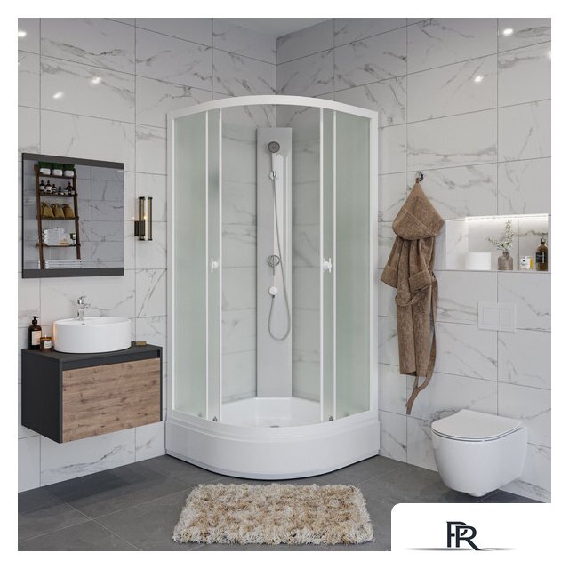 Душевая кабина Niagara Promo P100/26/MT/BK 100x100x195 - Изображение №4 — Интернет-магазин ПроЗаказ