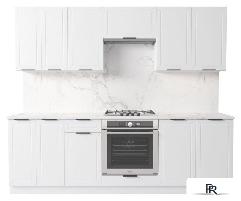 Готовая кухня Mio Tesoro Корнелия Ода-плюс 2.4 (белый/мрамор итальянский) - Изображение №1 — Интернет-магазин ПроЗаказ