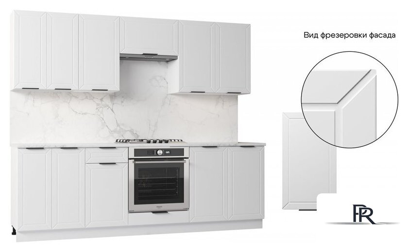 Готовая кухня Mio Tesoro Корнелия Ода-плюс 2.4 (белый/мрамор итальянский) - Изображение №6 — Интернет-магазин ПроЗаказ