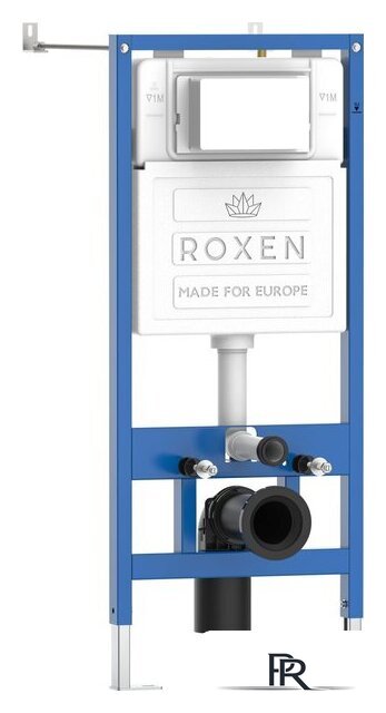 Унитаз подвесной Roxen Cube One Rimless 6 в 1 StounFix Dual Fresh 579341 (кнопка: черный матовый) - Изображение №3 — Интернет-магазин ПроЗаказ