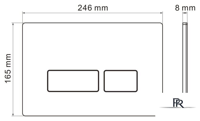 Унитаз подвесной Roxen Cube One Rimless 6 в 1 StounFix Dual Fresh 579341 (кнопка: черный матовый) - Изображение №25 — Интернет-магазин ПроЗаказ