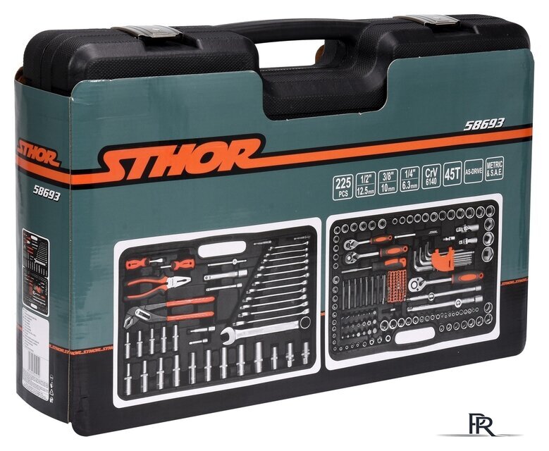 Универсальный набор инструментов Sthor 58693 (225 предметов) - Изображение №4 — Интернет-магазин ПроЗаказ