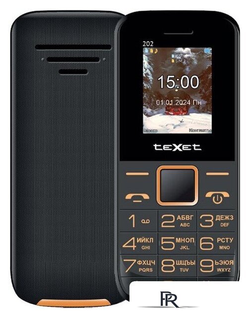 Кнопочный телефон TeXet TM-202 (черный) - Изображение №1 — Интернет-магазин ПроЗаказ