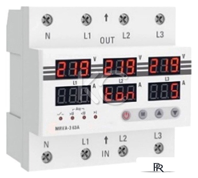 Реле напряжения КС MRVA-3 63A 82733 - Изображение №1 — Интернет-магазин ПроЗаказ