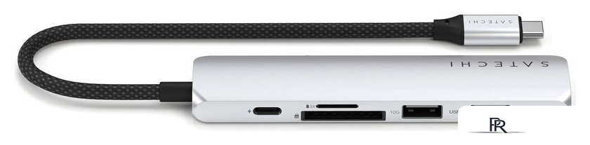 Док-станция Satechi 6-in-1 USB-C Slim Multiport Adapter ST-P6SS (серебристый) - Изображение №3 — Интернет-магазин ПроЗаказ