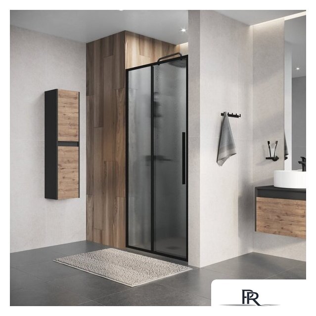 Душевая дверь Niagara Nova NG-84-L13CHB 130x195 (черный матовый/шиншилла стекло) - Изображение №8 — Интернет-магазин ПроЗаказ