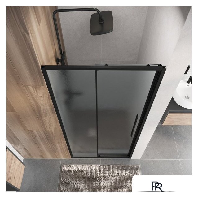 Душевая дверь Niagara Nova NG-84-L13CHB 130x195 (черный матовый/шиншилла стекло) - Изображение №13 — Интернет-магазин ПроЗаказ